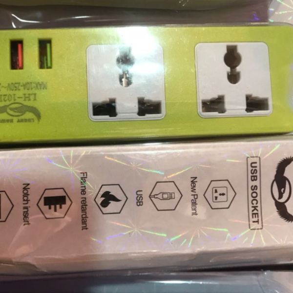 2 USB + 1 Type-C MINI Power Extension Socket Ghana  Multi-Function Charging Power Strip