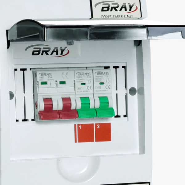 2 Way Outdoor ABS Distribution Box IP40 – Circuit Breaker Power Box Ghana
