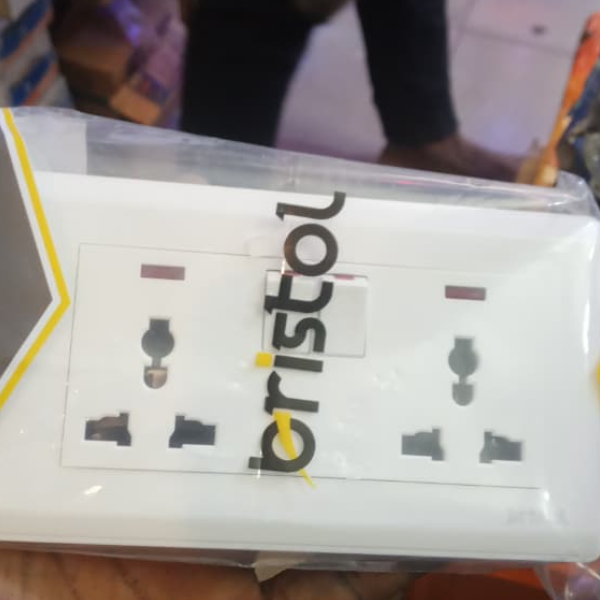 Bristol 13A Double Socket Ghana  UK Standard Double Wall Power Outlet