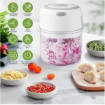 Mini Electric Garlic Crusher Ghana – USB Rechargeable Food Chopper for Garlic, Pepper & Onion