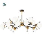 Modern Nordic Glass LED Chandelier Pendant Light for Living Room, Dining & Hotel Interiors