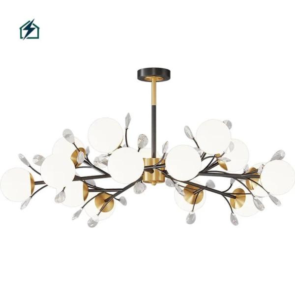 Modern Nordic Glass LED Chandelier Pendant Light for Living Room, Dining & Hotel Interiors