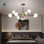 Modern Nordic Glass LED Chandelier Pendant Light for Living Room, Dining & Hotel Interiors