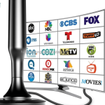 Portable HD Indoor Digital TV Antenna – DVB-T2 Free-to-Air Signal Booster (5M Cable) Ghana