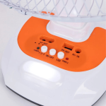 Solar Rechargeable Fan with LED Light & USB Charging – Portable Solar Fan with 12W Solar Panel for Dumsor in Ghana