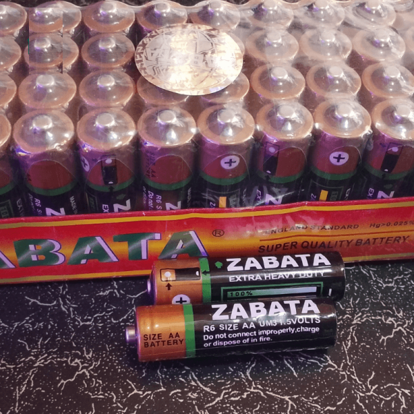 ZABATA AAA Battery – 1.5V Super Heavy Duty Zinc Carbon Dry Battery for Remotes, Toys & Electronics in Ghana