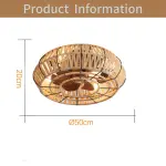 19″ Rattan Ceiling Fan Light Ghana – 6-Speed Remote Control Decorative Ceiling Fan