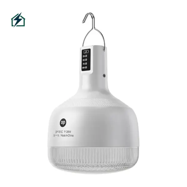 38W Rechargeable Dumsor Emergency Bulb Ghana – LED Light with 12-Hour Battery Backup