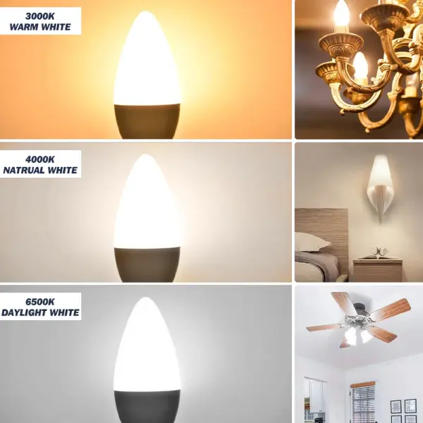 5W LED Candle Bulb E27 Warm White Energy Saving Light Ghana