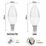 5W LED Candle Bulb E27 Warm White Energy Saving Light Ghana