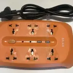 6 Way Power Extension Socket with 2 USB Ports – Multi Plug Charging Power Strip for Homes & Offices in Ghana