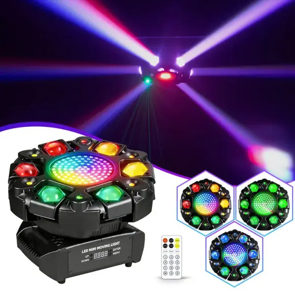 6-Arm RGBW Shake Head LED Effect Light with DMX512 for KTV, Bars & Events