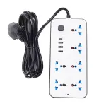 6-Outlet Electrical Extension Socket with USB Ports – Heavy Duty Power Strip for Homes & Offices Ghana