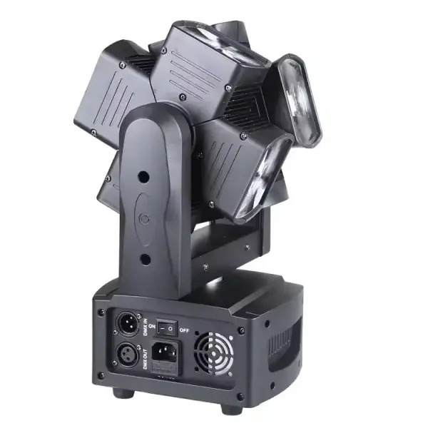 8×12W RGBW Rotating LED Moving Head Light with DMX512 for DJ & Events