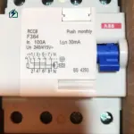 ABB 4 Pole RCCB Circuit Breaker 100A 30mA – 415V Industrial Residual Current Protection for Ghana