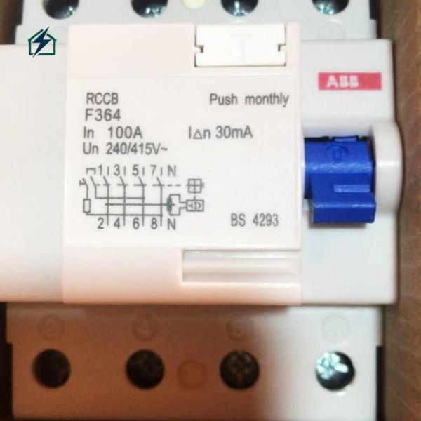 ABB 4 Pole RCCB Circuit Breaker 100A 30mA – 415V Industrial Residual Current Protection for Ghana