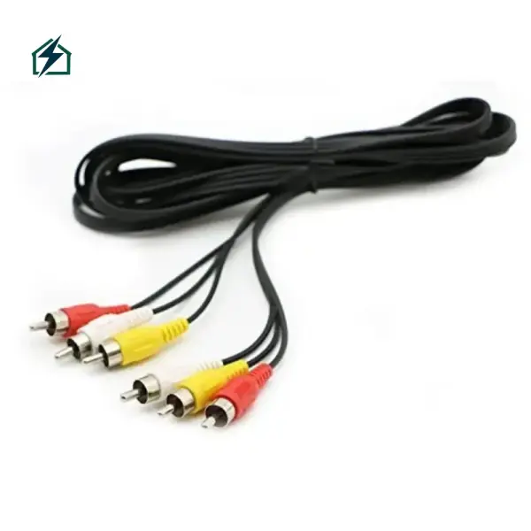 AVC 3 Male to 3 Male Audio Video Composite Cable Ghana – TV, DVD, Amplifier & Speaker Connection Cable