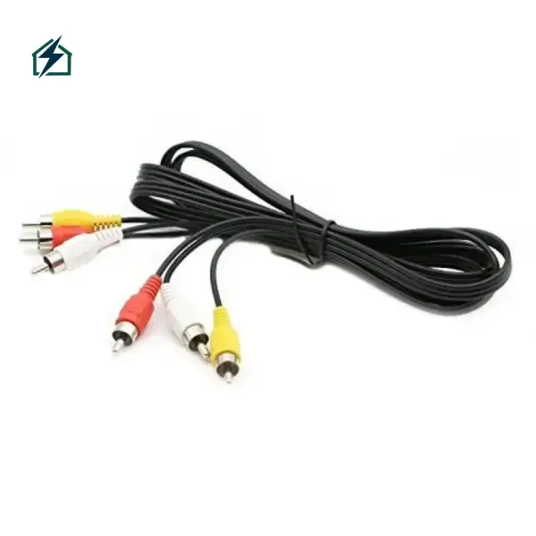 AVC 3 Male to 3 Male Audio Video Composite Cable Ghana – TV, DVD, Amplifier & Speaker Connection Cable