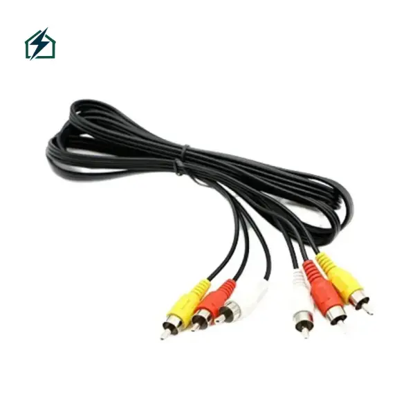 AVC 3 Male to 3 Male Audio Video Composite Cable Ghana – TV, DVD, Amplifier & Speaker Connection Cable