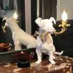Dog Resin Statue Table Lamp Ghana – Luxury Decorative Bedside LED Lamp