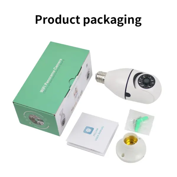 E27 WiFi Bulb Security Camera 360° – Smart Wireless CCTV Light Camera for Ghana Homes