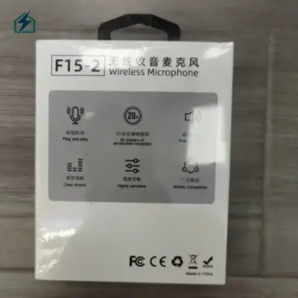 F15-2 Wireless Dual Lavalier Microphone for TikTok, YouTube & Vlogging Ghana