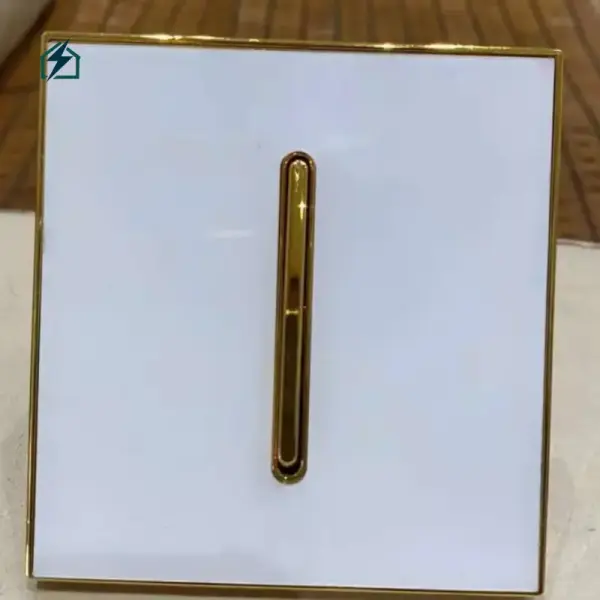 1 Gang Frameless Gold Wall Switch  Luxury 10A Light Switch for Homes & Offices in Ghana