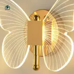 Gold Butterfly LED Wall Light – Modern Decorative Wall Lamp for Bedrooms & Living Rooms in Ghana