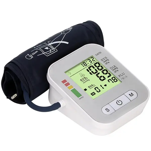 Digital Blood Pressure Monitor – Automatic Upper Arm BP Machine with LCD Display & Memory