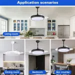 Kasotile 42-Inch Smart Retractable Ceiling Fan with LED Light Ghana