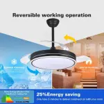 Kasotile 42-Inch Smart Retractable Ceiling Fan with LED Light Ghana
