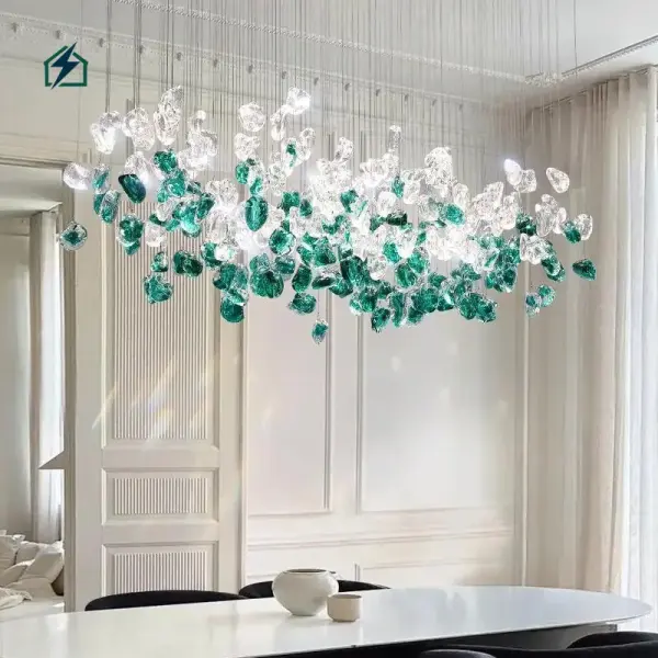 Luxury Color Crystal Stone Drop Chandelier for Hotels, Villas & Luxury Homes in Ghana