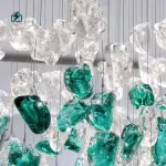 Luxury Color Crystal Stone Drop Chandelier for Hotels, Villas & Luxury Homes in Ghana