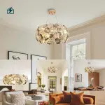 Modern LED Crystal Chandelier Gold – Luxury Ceiling Light for Homes, Hotels & Villas in Ghana