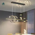 Modern Nordic Long Strip Pendant Light Ghana | Luxury Dining Room LED Chandelier