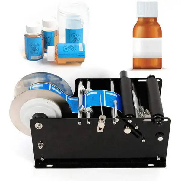 OPT Manual Bottle Labeling Machine – Semi-Automatic Round Bottle Sticker Labeler