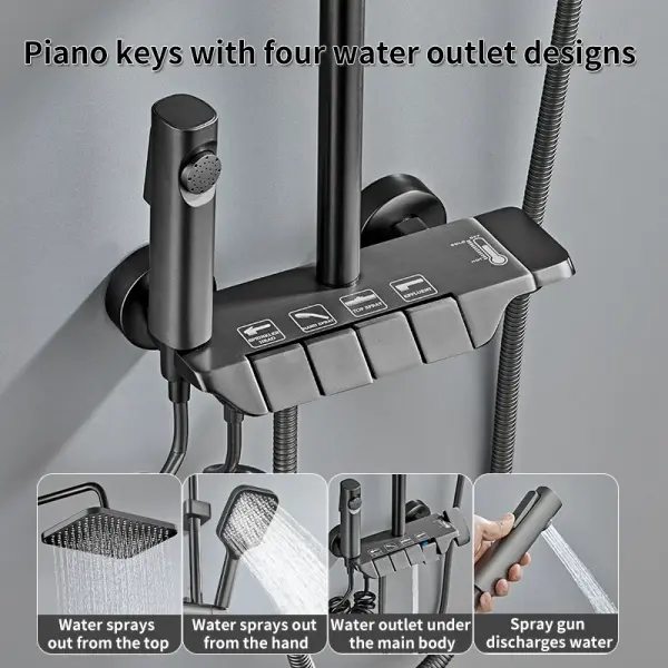 Piano Shower Set 4 Functions Rainfall Shower Ghana
