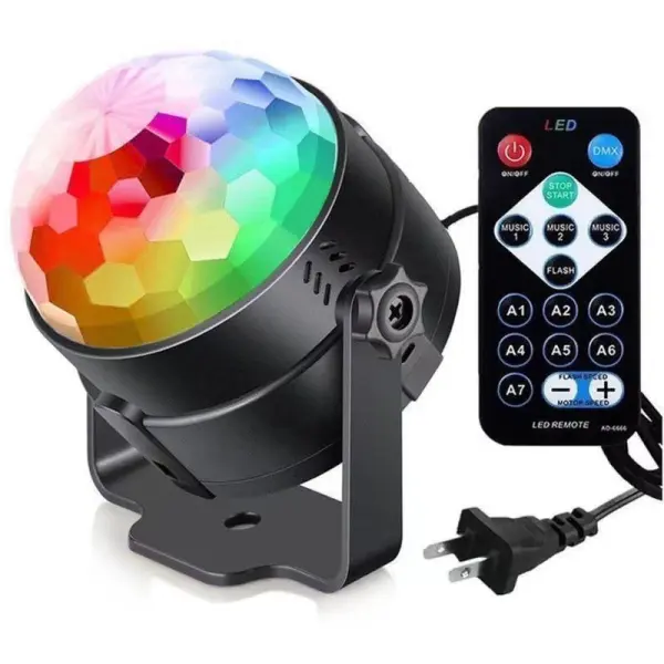 RGB Crystal Magic Ball LED Projection Light – Sound Activated DJ & Party Light