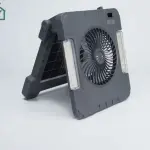 SUIMING Portable Solar Fan Light Kit – 6000mAh Rechargeable Fan, LED Light & Power Bank