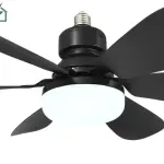 SUIMING Smart Remote E27 Screw Fan Light – 2-in-1 Ceiling Fan & Dimmable LED Light Ghana