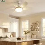 SUIMING Smart Remote E27 Screw Fan Light – 2-in-1 Ceiling Fan & Dimmable LED Light Ghana