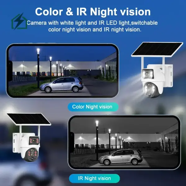 VeboMAX BP9-L 4G Solar Security Camera – 6MP Color Night Vision, PIR Motion Detection, 10X Zoom & IP65 Waterproof