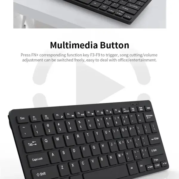 Wireless Keyboard and Mouse Combo – Bluetooth & 2.4G Wireless Desktop Set Ghana