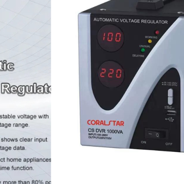 1000VA Digital Voltage Stabilizer 230V Ghana  Automatic Voltage Regulator with USB