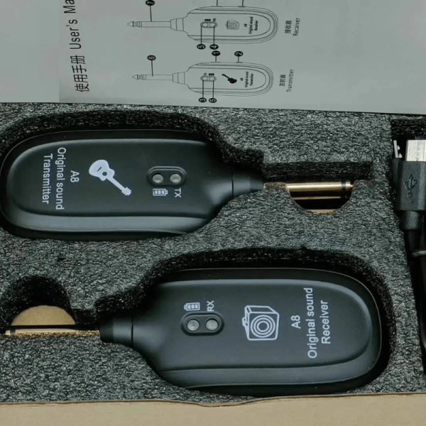 A8 Wireless Guitar Pickup – Wireless Guitar Audio Transmitter for Electric Guitars Ghana