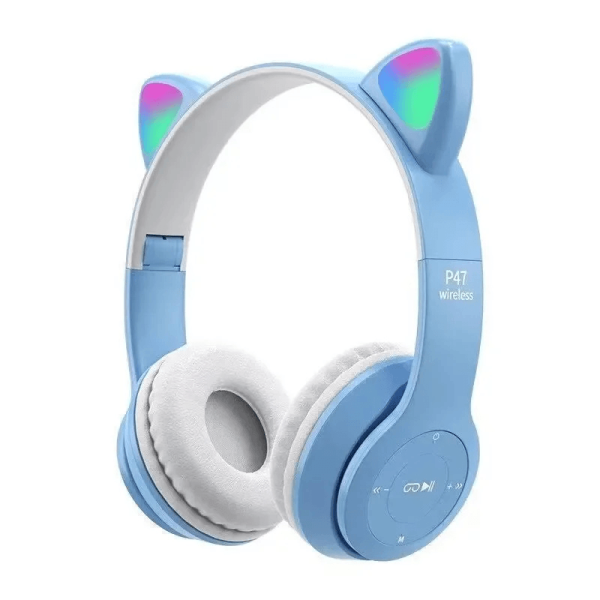 Cute Cat Ear RGB Gaming Headset with Mic – Bluetooth 5.1 LED Gaming Headphones for Ghana