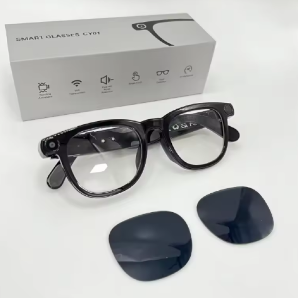 CY01 Smart AI Sunglasses with Camera, Photo & Video Recording – Real-Time Translation & Bluetooth Audio