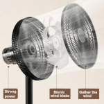 FOCUS Standing Cooling Fan – Adjustable 3-Speed Pedestal Fan for Homes & Offices in Ghana