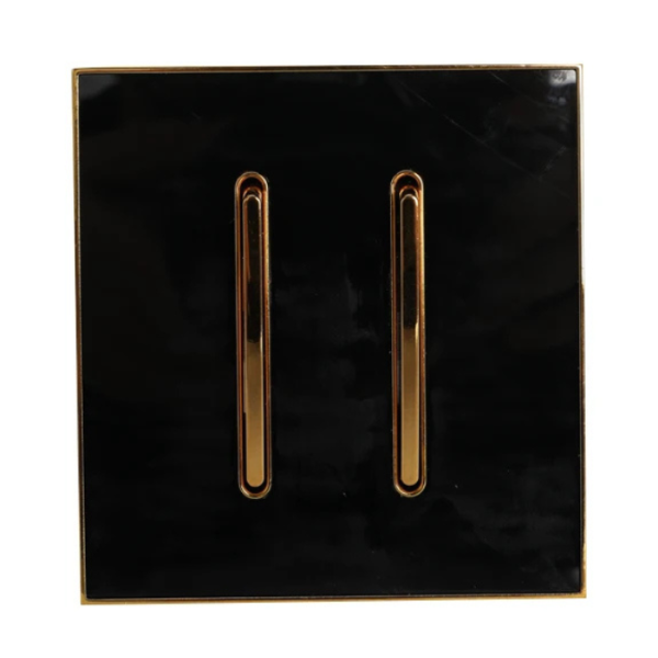 Frameless Gold 2 Gang Switch Ghana  Big Button 86 Luxury Wall Switch