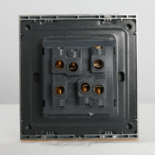 Frameless Gold 2 Gang Switch Ghana  Big Button 86 Luxury Wall Switch